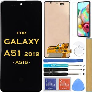 Screen Replacement LCD Display Touch Digitizer Assembly for Samsung Galaxy A51 2019 SM-A515 A515F A515U 6.5" (Black)