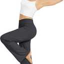 G4Free Wide Leg Pants for Women Loose Yoga Pants with Pockets Petite/Regular/Tall Stretch Casual Lounge Pants (Small, Deep Grey)