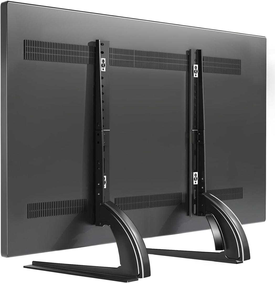 TAVR Universal Table Top TV Stand Mount for 27 30 32 37 40 43 47 50 55 60 65 Inch LCD LED Flat/Curved Screen TVs, Height Adjustable TV Legs, Strong TV Base Holds up to 88 lbs, Max VESA 800x500mm (Black)