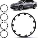 4+1 Spare Set Wheel Rim Protector Hubcaps Fit for Tesla Model Y 21 Inch,Hubcaps Uberturbine Wheels Rim Cover Tire Trim Rings 5PCS Model Y AccessoriesMatte Black