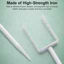 Downspout Bracket white - Adjustable size, heavy-duty galvanized iron with environmentally friendly coating, rust-resistant anchors for pipe support, easy to install (white, 4-piece set)