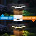 VOLISUN Black Solar Post Cap Lights, Warm White Fence Lights 16 Pack