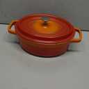 Hercules by Mundial, Cast-Aluminum Dutch Oven Pot with Lid & Handles, All Stove types, Oven-Safe Casserole Cookware with Nonstick Enamel, Orange 26L