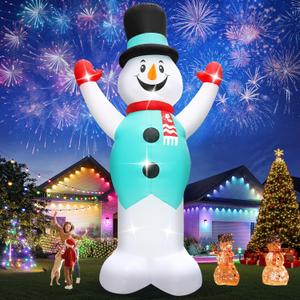 20FT Christmas Giant Inflatable Outdoor Decorations, Extra Large Blow Up Snowman Yard Decoration, Xmas Decor Build-in LED Lights for Garden Lawn Yard Porch Holiday Party