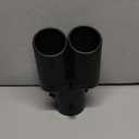 Car Exhaust Tips, Stainless Steel Dual Outlet Straight Style Muffler Exhaust, 2.5" Dual Tail Pipe Muffler Tip, Universal for Most Cars (Matte Black) (1 PC)