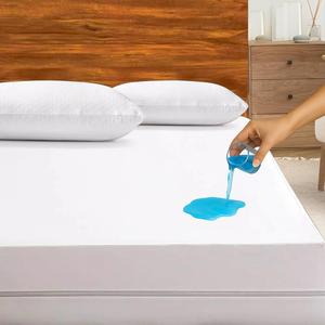 Zippered Mattress Encasement Full XL Size,100% Waterproof Polyester Mattress Protector,Premium Zipper Mattress Cover with Six-Sided Protection, Absorbent Mattress Cover 15" Deep Pocket(White)