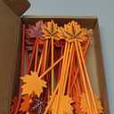 Bokon 50 Pcs Coffee Stirrers Maple Leaf Swizzle Sticks Plastic Cocktail Swizzle Stick 7.5 Inch Reusable Coffee Stirrer Stir Sticks for Thanksgiving Tea Party Bar Christmas Wedding Decoration