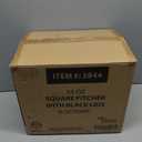 Square pitcher with black lid 12 pack 2 count ea 52 oz
