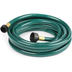 Outdoor Garden Hose No Kink: Flexible and Leakproof - 15 FT 1/2 Inch Water Hoses with GHT Fittings for Women (Green)