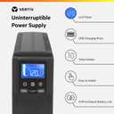 Vertiv Liebert PSA5 UPS - 1000VA/600W 120V Line Interactive AVR Tower UPS, 10 outlets, 2 USB Charging Ports, Battery Backup w/Surge Protection, Energy Star Certified (PSA5-1000MT120)
