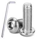 120Pcs M4-0.7 12mm Button Head Socket Cap Screws, 304 Stainless Steel Fully Thread Allen Bolts 