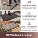 Mibao Front Door Mat, Heavy Duty Durable Welcome Mat for Outdoor Indoor, Dirt Trapper Waterproof Super Absorbent Door Mat for Entryway Outside Patio Porch,61.5" x 36", Beige