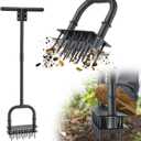 Lawn Aerator,39 inch Long Aerator Lawn Tool,Save Labour Core Aerator with 14 Steel Spikes,Manual Push Grass Aerator for Lawn and Garden,Yard