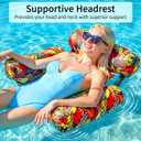 Pool Floats for Adults 2 Pack Floating Lounge Chair & Pool Noodle, Thickened Durable Design with Air Pump, Ideal for Summer Pool Parties