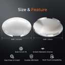 8 Inch Chrome Truck Hub Caps 2 Pack Baby Moon Style Rear Axle Covers Compatible with Peterbilt Freightliner Semi Trucks