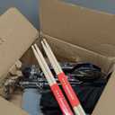 Drum Practice Pad Set, 12 Inch Double Sided Silent Drum Pad with Storage Bag + Adjustable Snare Drum Stand with Carry Bag + 2 Pair Drum Sticks with Drumstick Holder, Fits 10"-14" Drums (Grey)