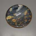 Giosve Vintage Floral Round Wall Art Canvas Framed Poster, Retro Moon Cloud Cottagecore Wildflower Botanical Hanging Wall Sculptures for Home Bedroom Living Room Decor, 10x10 Inch