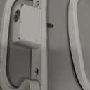 Sliding Patio Door Handle Set with Mortise Lock, Zinc Diecast, Offset Thumbturn, Fits 1-5/8" to 1-3/4" Door Thick, 3-15/16" Hole Spacing, Non-Handed, White