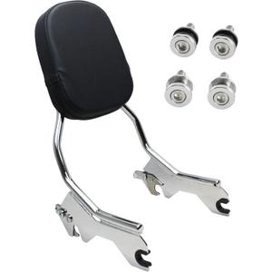 YHMOTO Detachable Sissy Bar Upright Backrest With Docking Hardware Kit Fit For Harley Softail FLDE FLHC FLHCS FLSL FXBB and FXST models 2018-2024 (Chrome)