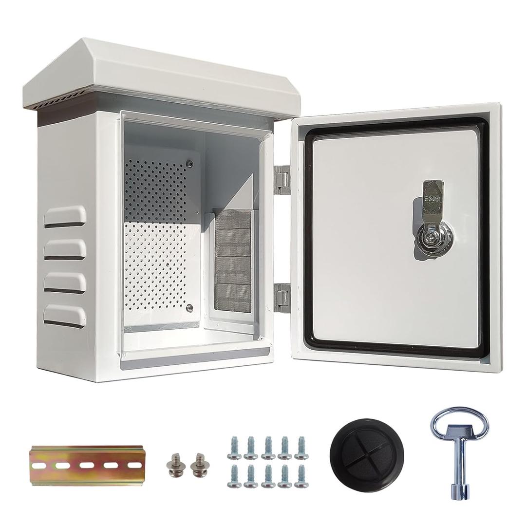 Nema Enclosure Outdoor,Waterproof Enclosure - IP Waterproof Electrical Box, Electrical Enclosure Box, Metal Galvanized Electrical Enclosure (12x9x6”)