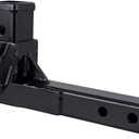 Folding 2" Trailer Hitch Adapter, Hitch Mount Adapter Black Power Coat Finished 500LB TW Capacity -Thicker Material Upgraded Version