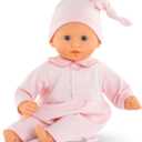 Corolle Bb Calin Charming Pastel - 12" Soft Baby Doll with Vanilla Scent, Pink Outfit & Sleeping Eyes for Girls Ages 18 Months+, Cute Reborn Realistic Baby Dolls for 2 Year Old Girls