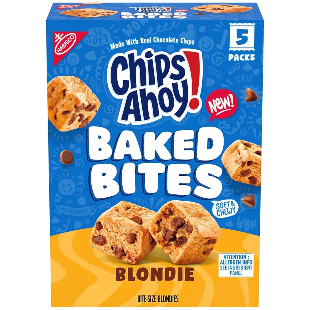 CHIPS AHOY! Baked Bites, Blondie, 5 - 1.5 oz Snack Packs (5 Bites per Pack) (14.3 x 7.3 x 20.1 cm)