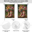 Boots And Plants Garden Flag 12x18 Inch Double Sided All-Weather Polyester Outdoor Flag For Patio Lawn Yard And Garden Welcome Decor