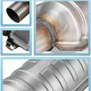 2.5" Universal Catalytic Converter, 2.5 Inch Inlet/Outlet High Flow Front Cat Converter Direct-Fit with O2 Port & Heat Shield, Universal Catalytic Convertor Stainless Steel 2PCS (EPA Compliant)