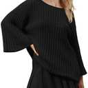 LAMISSCHE Womens Sweater Long Sleeve Knit Top  S