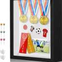 11x14 Shadow Box Display Case Picture Frame with Soft Linen Back, Large Deep Black Shadow Box 11x14 for Flowers Medal Display Case Jersey pet Graduation Memorabilia Baby Ltems Crafts Photos