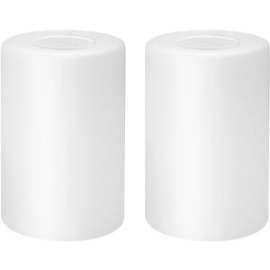2 Pack White Frosted Plastic Shade, High transparency without dazzling eyes, 5.7 inch High, 4 inch Diameter, 1.65 inch Fitter, Replacement for Pendant Light Floor lamps Chandelier Wall Sconces