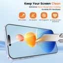 Unbreak 9H Glass for iPhone 15/16 Screen Protector [Auto-Dust Removal, Bubble Free] 1:1 Full-Coverage Tempered Glass Ultra HD Clear, Case Friendly, 2-Pack