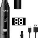 Ear and nose hair trimmer suitable for men and women, with LED display screen, USB rechargeable, 2024 professional painless eyebrow, facial and nose hair trimmer, IPX7 waterproof double-edged blade.