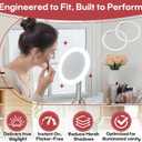 2-Pack 22W T5 Circular Bulb Compatible with Floxite, Zadro and Rialto Vanity Mirrors, 7.25 Inch Round Fluorescent Tube with G10Q-4 Base, 6500K Daylight