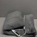 Heated Blanket Electric Blanket,Cozy Faux Rabbit Fur & Soft Flannel Warm Heater Throw Blanket with 5 Fast Heating Levels &10Hours Auto-Off Over-Heat Protection50" x 60" (Grey)