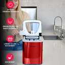 Frigidaire Compact Countertop Ice Maker, 26lbs of Ice per Day, Red Stainless