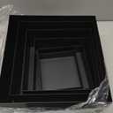 ihomecooker Metal Buffet Risers,6PCS Food Risers for Buffet Table 5in to 10in Display Stand for Catering Dessert Matte black Cube Boxes Nesting Risers with Hollow Bottoms