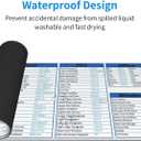 Computer Office Power Point Excel Word Shortcuts Gaming Keyboard Mouse Pad Mousepad Desk Mat Huge Extended XL Rubber Sole for Home Office 31.5"X 11.8" (One Size, Black14)