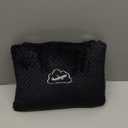 BEDELITE Travel Blanket with Bag, Ultra-Soft Jacquard Fleece Blanket with Luggage Sleeve & Backpack Clip, Airplane Blanket Travel Essentials, Black (40"x65")