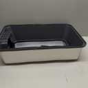 Stainless Steel Litter Box with High Sides, XL High Sided Cat Litter Pan, Open Top Extra Large Metal Cat Litter Box, Non-Stick, Odor Free, Leakproof, Scoop Included, Gray