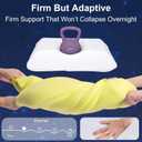 7" High Loft Memory Foam Pillow for Side Sleepers, Extra Thick Firm Pillow for Broad Shoulders & Large Frames, Designed to Stay Elevated, High Profile Pillow with Breathable Washable Cover