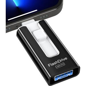 Sunany Flash Drive 512GB Thumb Drive USB Memory Stick High Speed External Storage USB Stick Photo Stick for Phone, Pad, Android, PC and More Devices (Black)