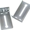 LONTAN Rear Mounting Brackets for Drawer Slide 5 Pairs B4502 Cabinet Bracket Drawer Track Guide Kitchen Replacement Parts for 1.77in(45mm) Width Furniture Gildes (Silver)