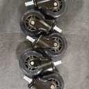 Office Chair Wheels Replacement Rubber Chair Casters for Hardwood Floors and Carpet, Set of 5, Heavy Duty Roller Blade Casters for Chairs Smooth & Silence Gliding Gaming Chair Wheels