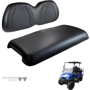 Golf Cart Front Seat Bottom & Backrest Assembly Kit for Club Car Precedent 2012-up, 2 Piece Set, Black