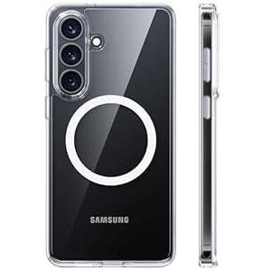 TORRAS Magnetic Shockproof for Samsung Galaxy S26 Case, [Non-Yellowing] [Fit for MagSafe] [12FT Military-Grade Protection] Transparent Protective Slim Case for Samsung Galaxy S26 Case, Diamond Clear