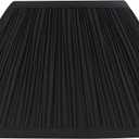 Aspen Creative 33141, Mushroom Pleated Traditional Spider Lamp Shade, Black, 6" Top x 14" Bottom x 18" Slant