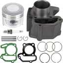 RANSOTO 80cc Engine Rebuild Kits Piston Cylinder Top End Kit Compatible with Yamaha 1985-2008 Badger YFM 80 Raptor 80 Grizzly 80 Moto 4 Replace 22K-11311-02-00