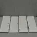 Lineshading 4 Pcs Pegboard Shelves, 10 x 4 Inch Metal Shelf Brackets Pegboard Tray Accessories Wall Organizer for Craft Room Home Garage Nursery Workbench Kitchen (White)